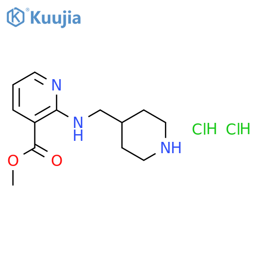 2-[(Piperidin-4-ylmethyl)-amino]-nicotinic acid methyl ester dihydrochloride structure