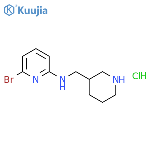 6-Bromo-N-(3-piperidinylmethyl)-2-pyridinamine hydrochloride structure