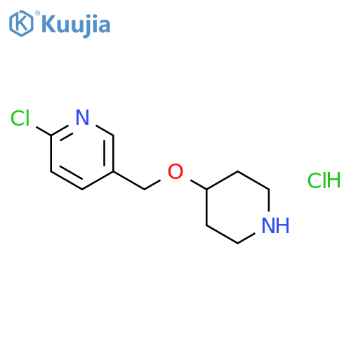 2-Chloro-5-[(4-piperidinyloxy)methyl]pyridine hydrochloride structure