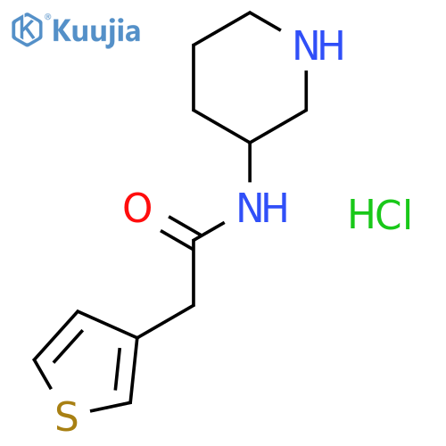 N-(Piperidin-3-yl)-2-(thiophen-3-yl)acetamide hydrochloride structure