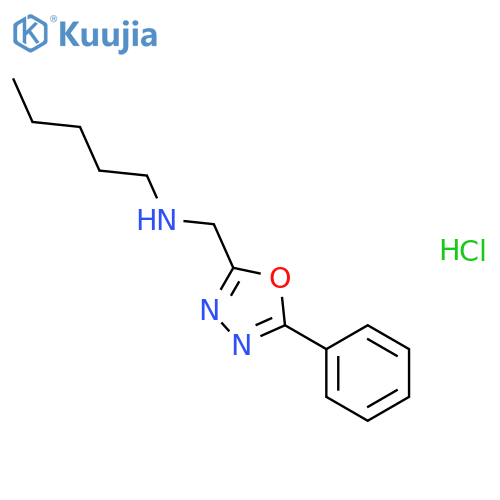 N-[(5-phenyl-1,3,4-oxadiazol-2-yl)methyl]pentan-1-amine structure