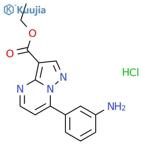 7-(3-Amino-phenyl)-pyrazolo[1,5- a ]pyrimidine-3-carboxylic acid ethyl este r; hydrochloride structure