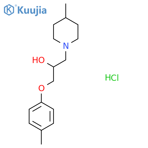 1-(4-methylphenoxy)-3-(4-methylpiperidin-1-yl)propan-2-ol hydrochloride structure