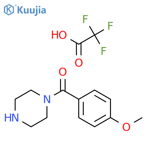 1-(4-methoxybenzoyl)piperazine trifluoroacetate structure