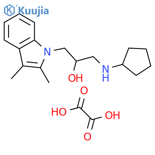 1-(cyclopentylamino)-3-(2,3-dimethyl-1H-indol-1-yl)propan-2-ol; oxalic acid structure