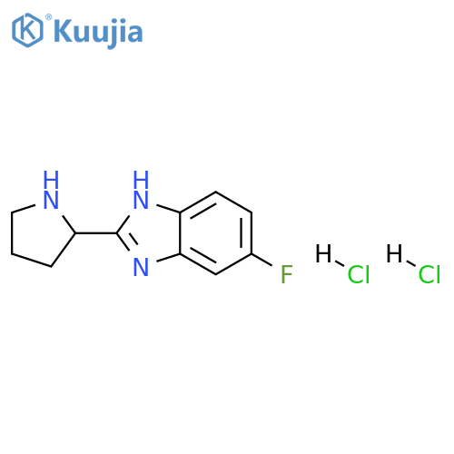 5-fluoro-2-(pyrrolidin-2-yl)-1H-1,3-benzodiazole dihydrochloride structure