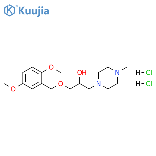 1-[(2,5-dimethoxyphenyl)methoxy]-3-(4-methylpiperazin-1-yl)propan-2-ol dihydrochloride structure