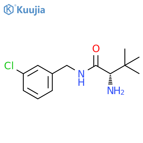 Butanamide, 2-amino-N-[(3-chlorophenyl)methyl]-3,3-dimethyl-, (2S)- structure