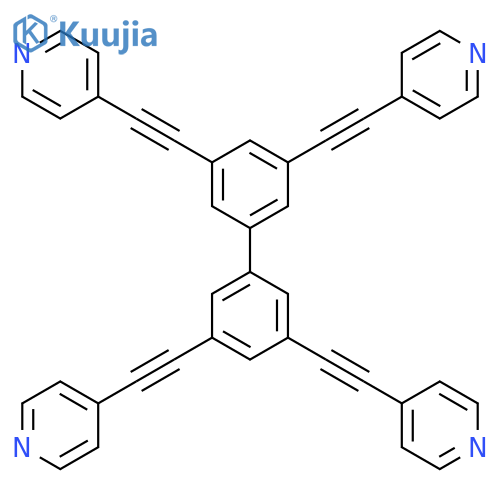 Pyridine, 4,4',4'',4'''-([1,1'-biphenyl]-3,3',5,5'-tetrayltetra-2,1-ethynediyl)tetrakis- structure