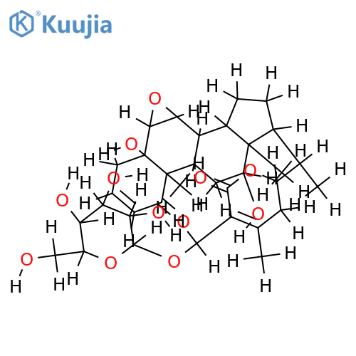 (5alpha,6alpha,7alpha,12beta,22R)-5,12-dihydroxy-1,26-dioxo-6,7:22,26-diepoxyergosta-2,24-dien-27-yl beta-D-glucopyranoside structure