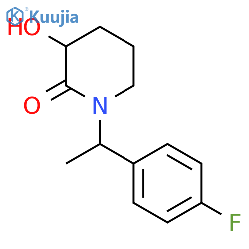 1-1-(4-fluorophenyl)ethyl-3-hydroxypiperidin-2-one structure