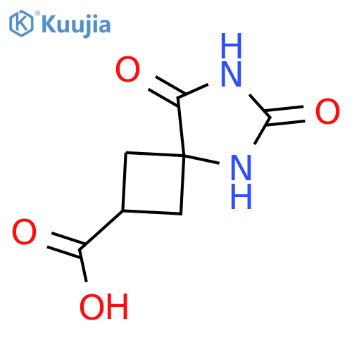 6,8-Dioxo-5,7-diazaspiro[3.4]octane-2-carboxylic acid structure