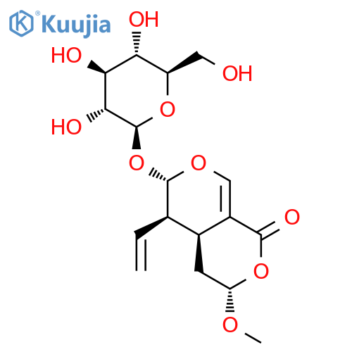 1H,3H-Pyrano[3,4-c]pyran-1-one, 5-ethenyl-6-(β-D-glucopyranosyloxy)-4,4a,5,6-tetrahydro-3-methoxy-, (3S,4aS,5R,6S)- structure
