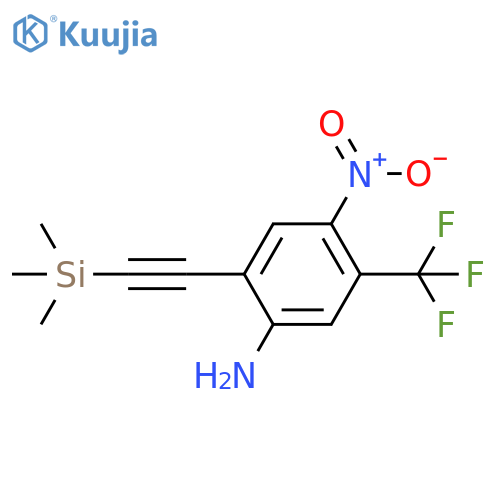 4-Nitro-5-(trifluoromethyl)-2-2-(trimethylsilyl)-ethynylphenylamine structure