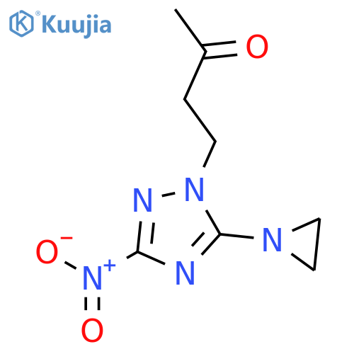 2-Butanone,4-[5-(1-aziridinyl)-3-nitro-1H-1,2,4-triazol-1-yl]- structure