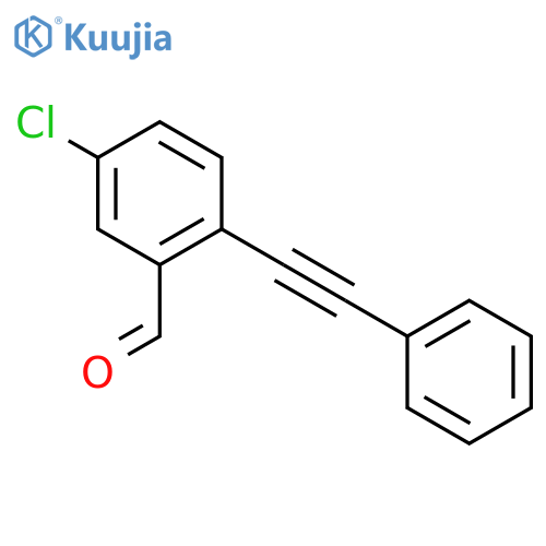 5-chloro-2-(2-phenylethynyl)benzaldehyde structure