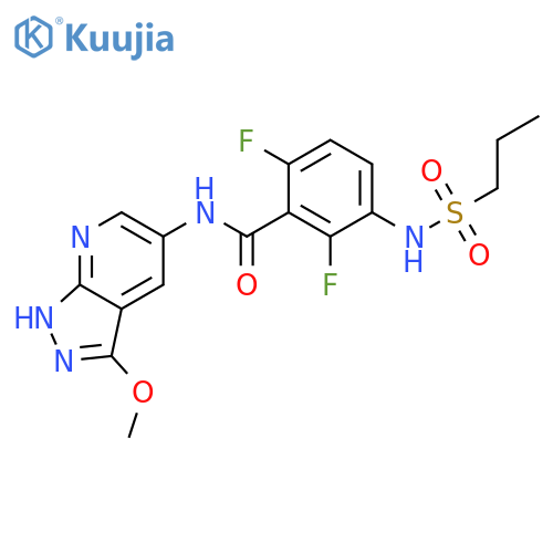 2,6-Difluoro-N-(3-methoxy-1H-pyrazolo3,4-bpyridin-5yl)-3-(propylsulfonamido)benzamide structure