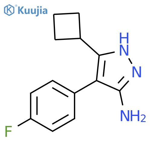 1H-Pyrazol-3-amine, 5-cyclobutyl-4-(4-fluorophenyl)- structure