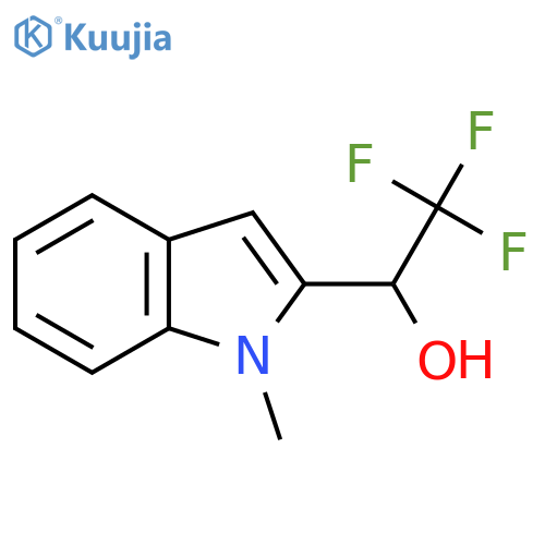 2,2,2-trifluoro-1-(1-methyl-1H-indol-2-yl)ethan-1-ol structure