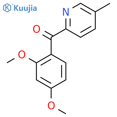 2-(2,4-Dimethoxybenzoyl)-5-methylpyridine structure
