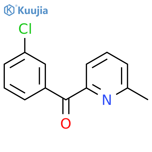 2-(3-Chlorobenzoyl)-6-methylpyridine structure