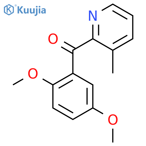 2-(2,5-Dimethoxybenzoyl)-3-methylpyridine structure