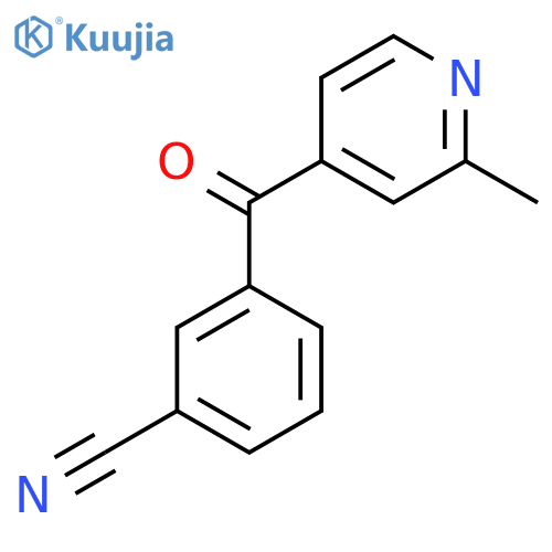 4-(3-Cyanobenzoyl)-2-methylpyridine structure