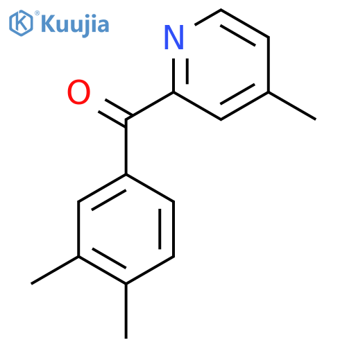 2-(3,4-Dimethylbenzoyl)-4-methylpyridine structure