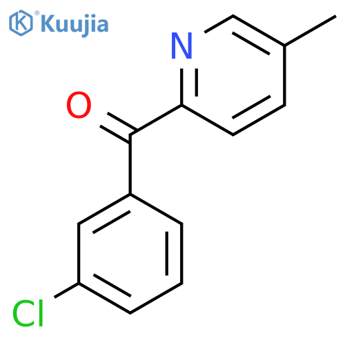 2-(3-Chlorobenzoyl)-5-methylpyridine structure