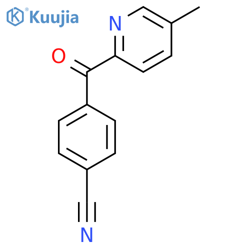 2-(4-Cyanobenzoyl)-5-methylpyridine structure