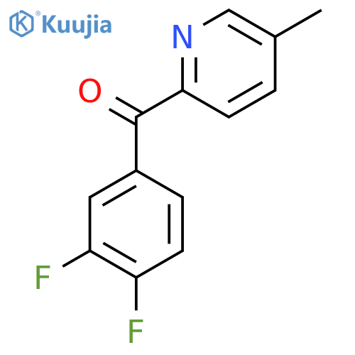 2-(3,4-Difluorobenzoyl)-5-methylpyridine structure