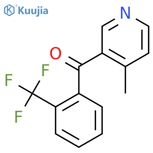 4-Methyl-3-(2-trifluoromethylbenzoyl)pyridine structure