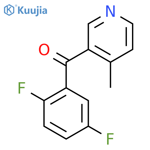 3-(2,5-Difluorobenzoyl)-4-methylpyridine structure