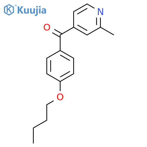 4-(4-Butoxybenzoyl)-2-methylpyridine structure
