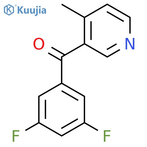 3-(3,5-Difluorobenzoyl)-4-methylpyridine structure