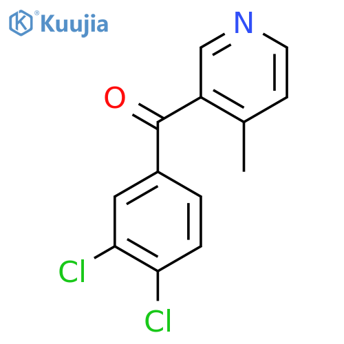 3-(3,4-Dichlorobenzoyl)-4-methylpyridine structure