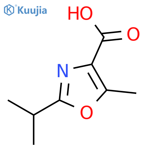 5-methyl-2-(propan-2-yl)-1,3-oxazole-4-carboxylic acid structure