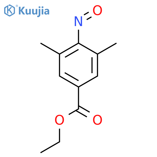 Benzoic acid, 3,5-dimethyl-4-nitroso-, ethyl ester structure