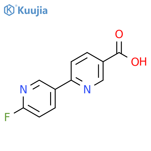 6-(6-fluoropyridin-3-yl)pyridine-3-carboxylic acid structure