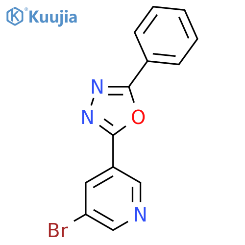 2-(5-Bromopyridin-3-yl)-5-phenyl-1,3,4-oxadiazole structure