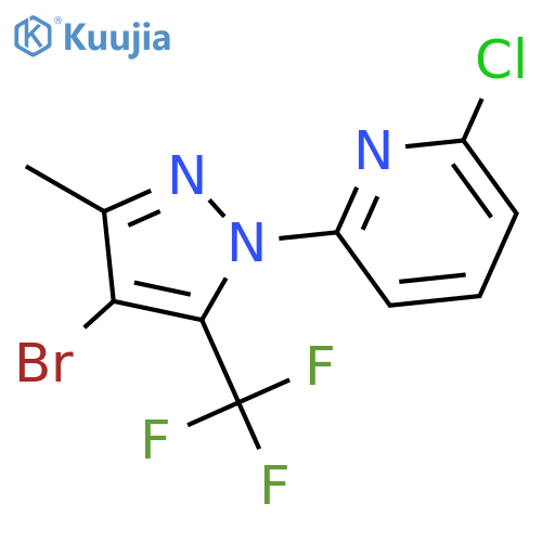 2-(4-Bromo-3-methyl-5-(trifluoromethyl)pyrazol-1-yl)-6-chloropyridine structure