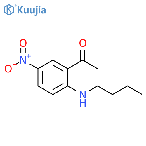Ethanone, 1-[2-(butylamino)-5-nitrophenyl]- structure