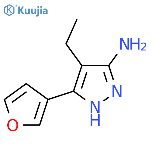 4-ethyl-3-(furan-3-yl)-1H-pyrazol-5-amine structure
