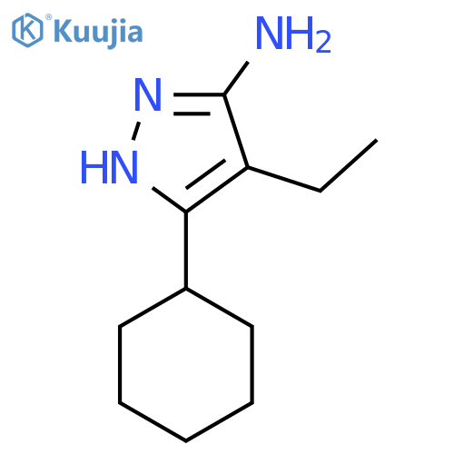 3-Cyclohexyl-4-ethyl-1h-pyrazol-5-amine structure