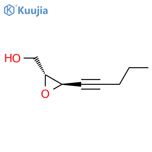 Oxiranemethanol,3-(1-pentynyl)-, (2R-trans)- (9CI) structure