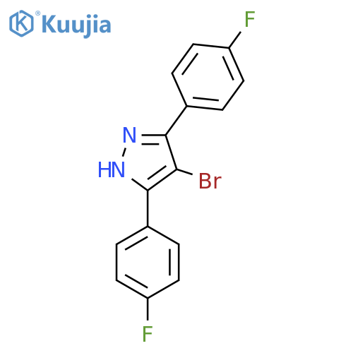 4-bromo-3,5-bis(4-fluorophenyl)-1H-pyrazole structure
