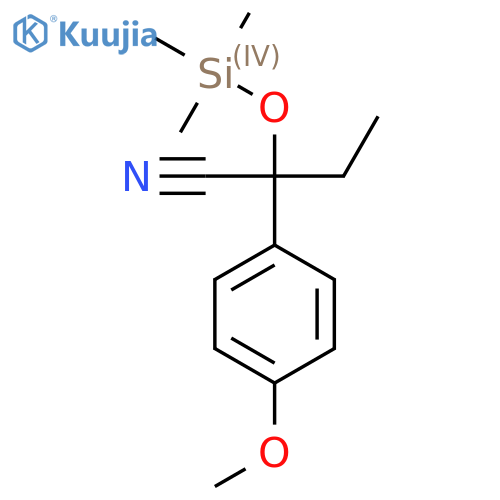 2-(4-Methoxyphenyl)-2-trimethylsilyloxybutanenitrile structure
