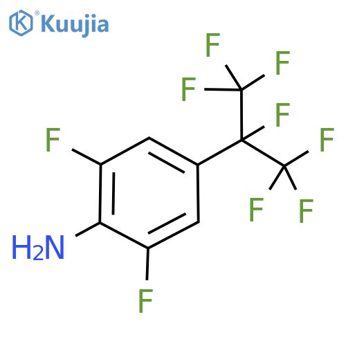 2,6-Difluoro-4-(heptafluoropropan-2-yl)aniline structure