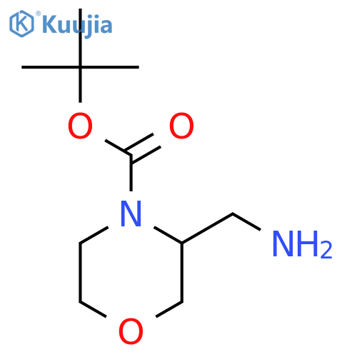 tert-butyl (3R)-3-(aminomethyl)morpholine-4-carboxylate structure