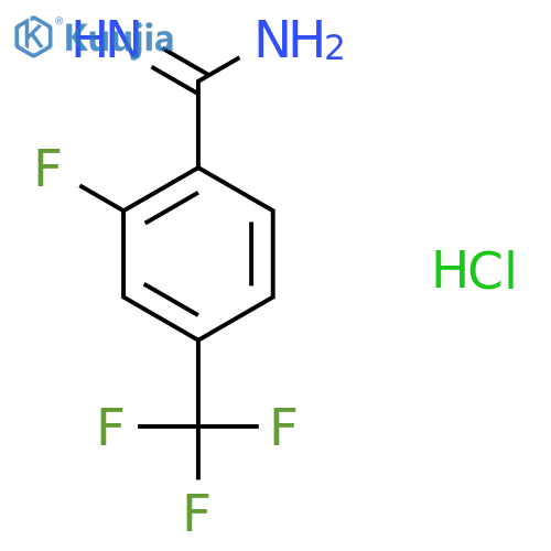 2-Fluoro-4-trifluoromethyl-benzamidine hydrochloride structure